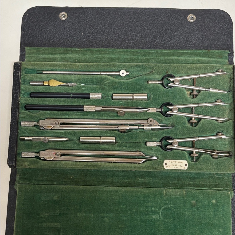 Drafting Compass Set in Green Case